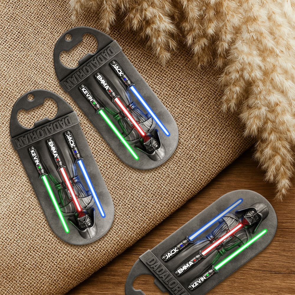 Dadalorian Gift for Dad, Grandpa - Personalized The Force Bottle Opener