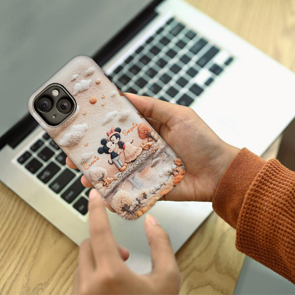 Magical Fall By The Lake - Personalized Mouse Full Print Phone Case