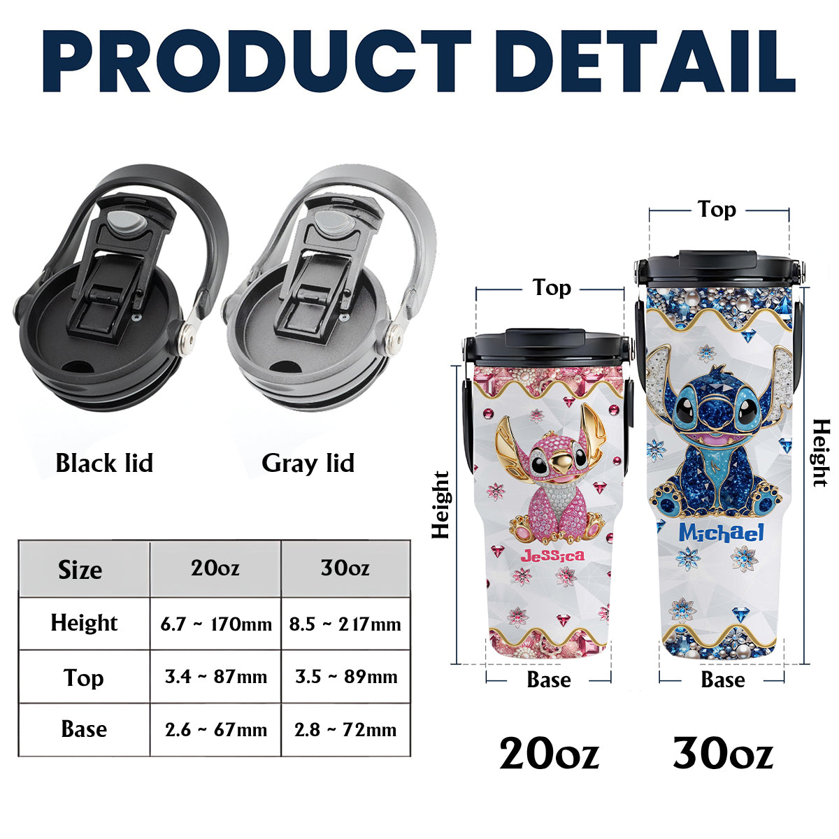 Ohana Means Family - Personalized Ohana Tumbler With Grip Handle