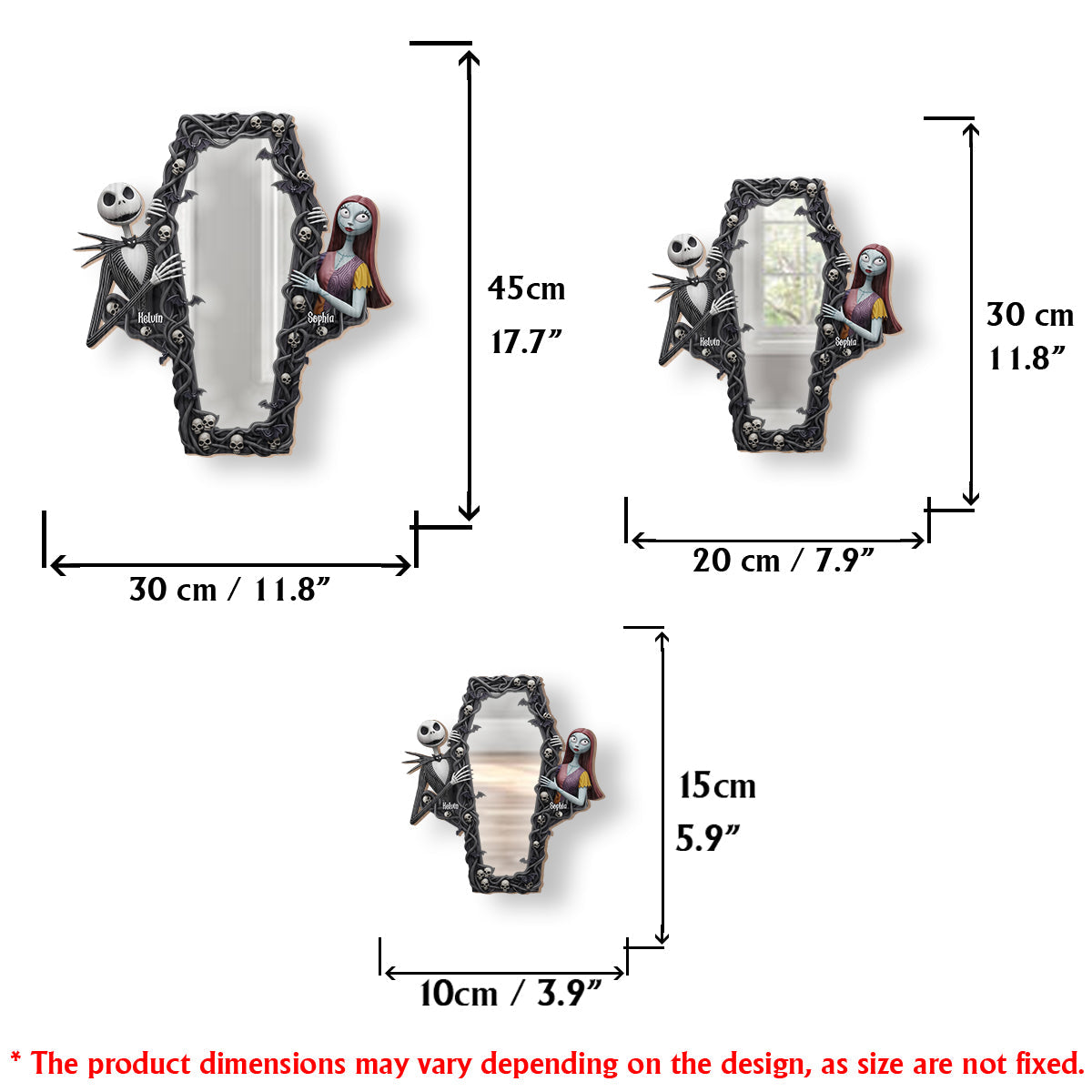 The Nightmare Couple - Personalized Nightmare Wall Hanging Mirror