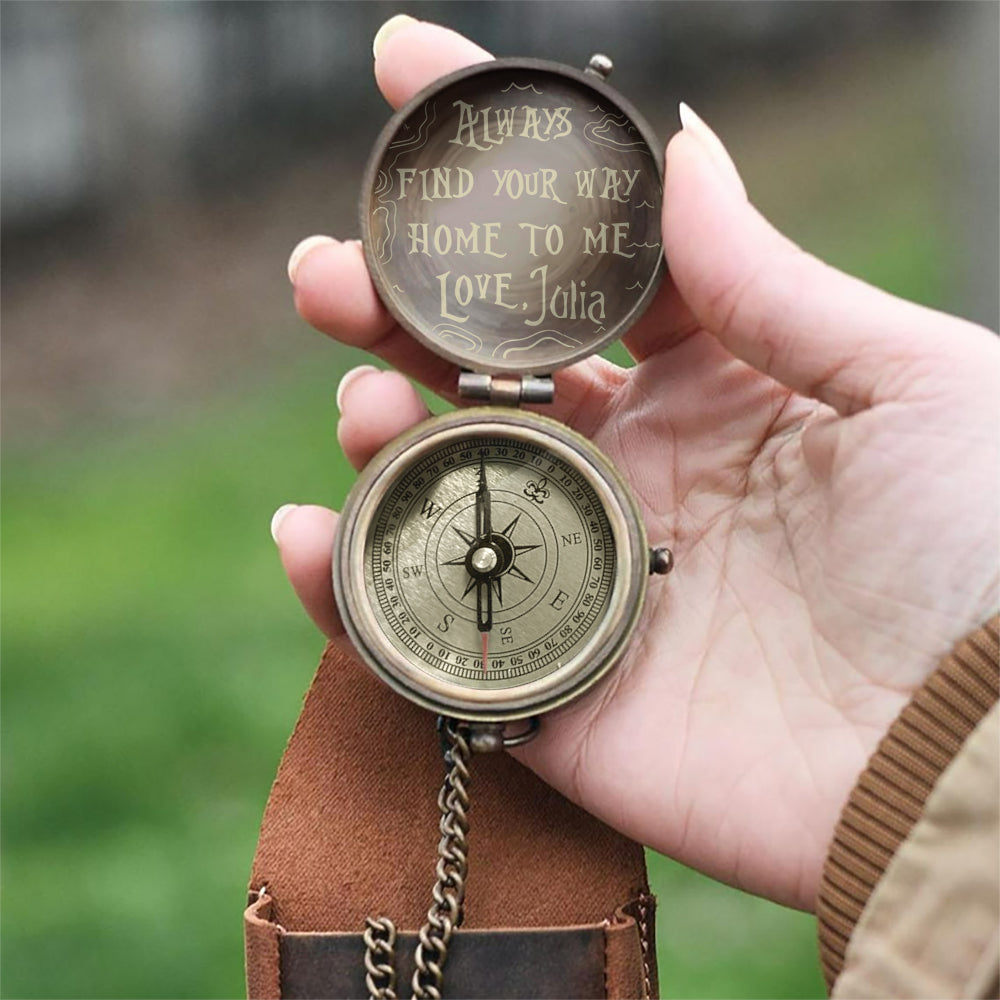 Find Your Way Home To Me - Personalized Couple Nightmare Compass
