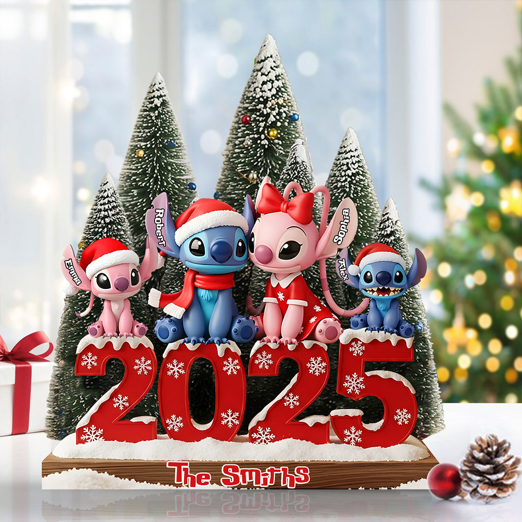 Merry Christmas - Personalized Ohana Custom Shaped Acrylic Plaque