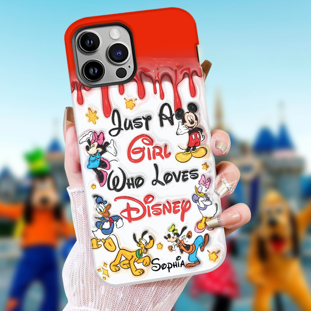 Just A Girl Who Loves Disney - Personalized Mouse Full Print Phone Case