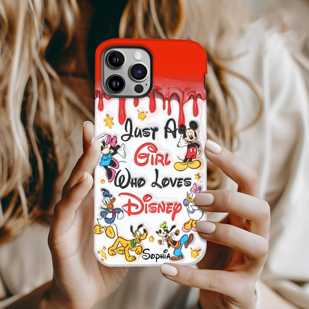Just A Girl Who Loves Disney - Personalized Mouse Full Print Phone Case