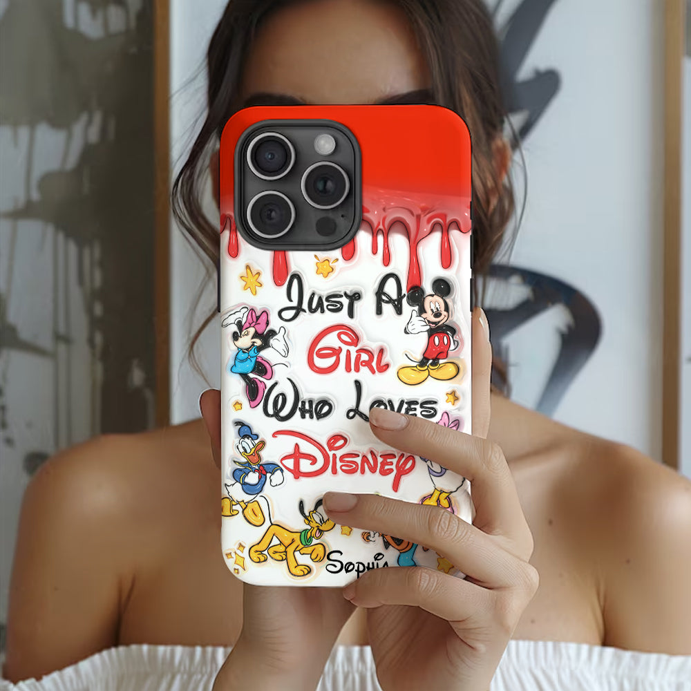 Just A Girl Who Loves Disney - Personalized Mouse Full Print Phone Case