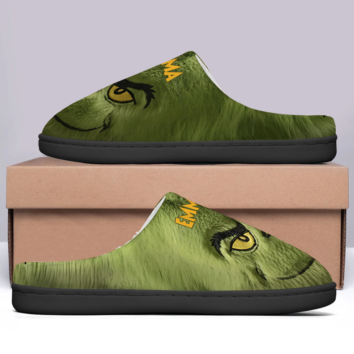 Green Monster - Personalized Stole Christmas Slippers