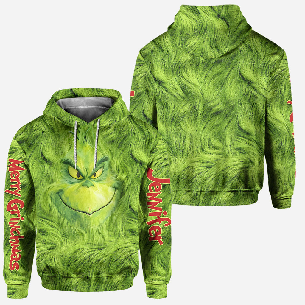 Merry Grinchmas - Personalized Stole Christmas Hoodie and Leggings