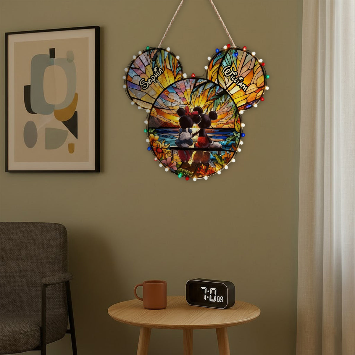 Glowing Romance Mouse Couple - Personalized Mouse LED Light Acrylic Sign