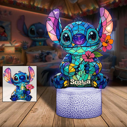 Ohana Means Family - Personalized Ohana Shaped Plaque Light Base
