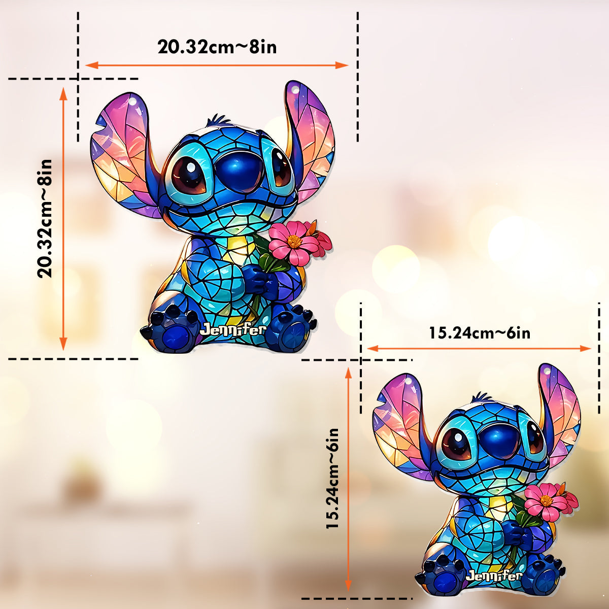 Ohana Means Family - Personalized Ohana Window Hanging Suncatcher Ornament
