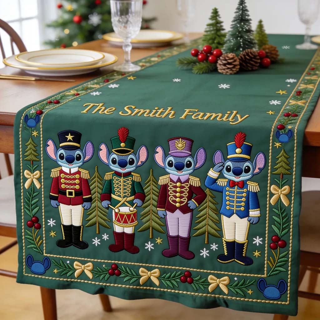 Merry Christmas - Personalized Ohana Table Runner