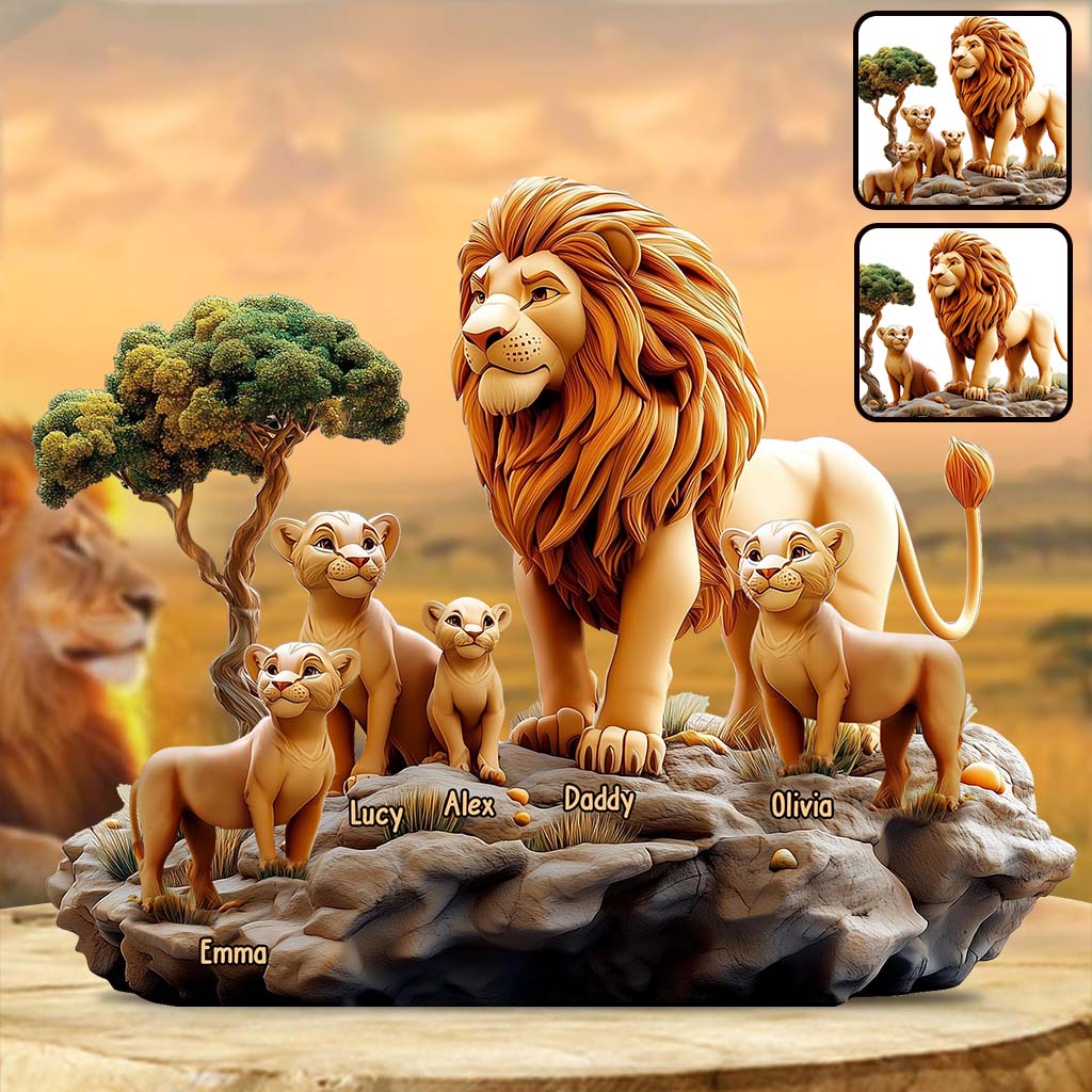 Lion Father - Personalized Custom Shaped Acrylic Plaque