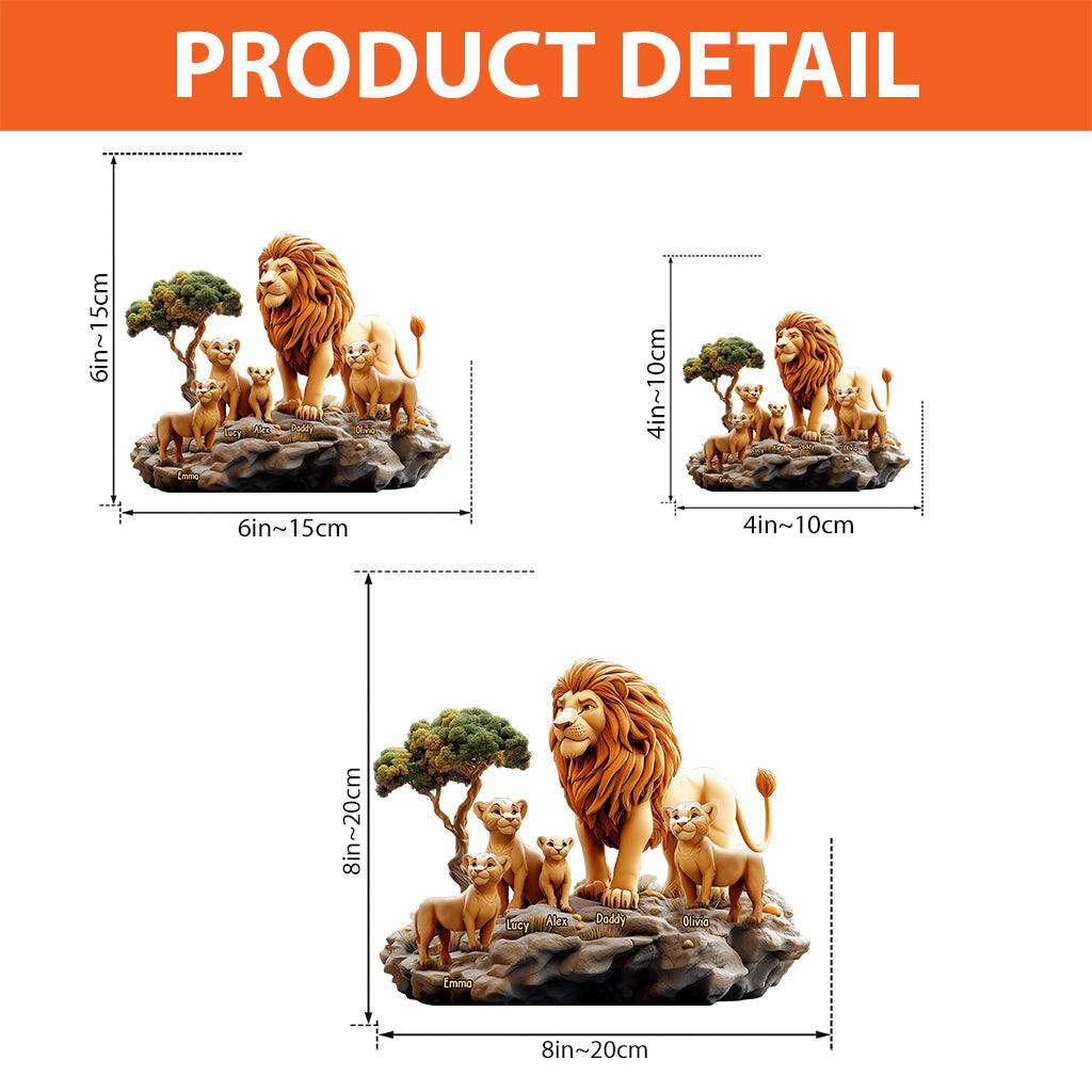 Lion Father - Personalized Custom Shaped Acrylic Plaque