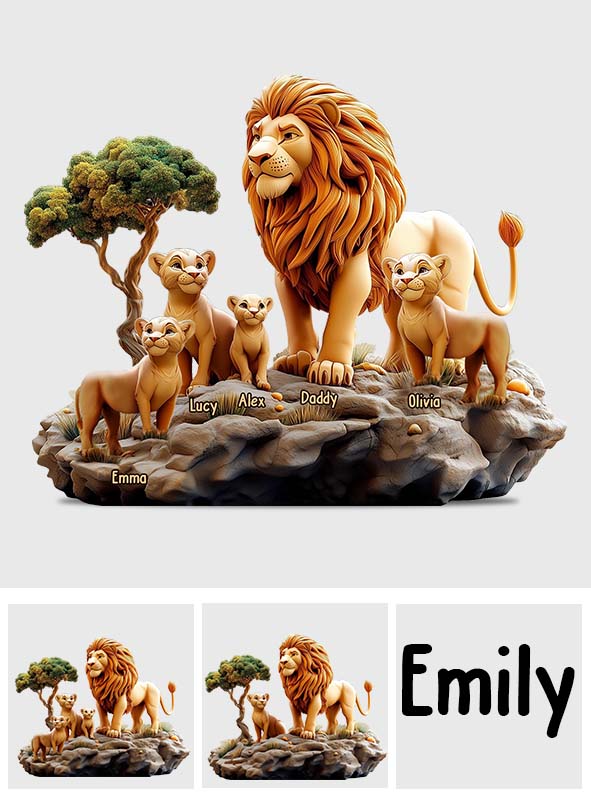 Lion Father - Personalized Custom Shaped Acrylic Plaque