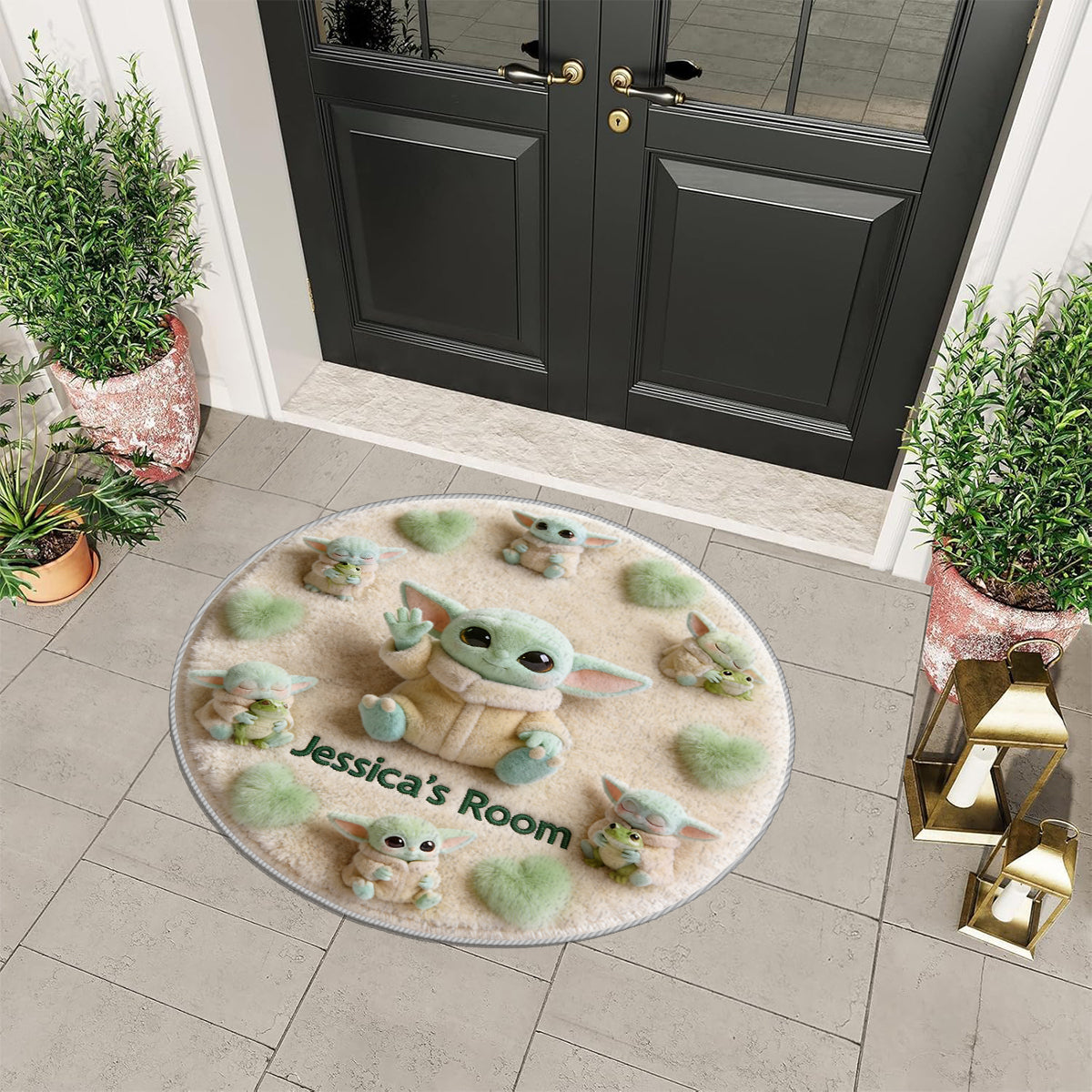 Cute Baby - Personalized The Force Non-Slip Tufted Rug