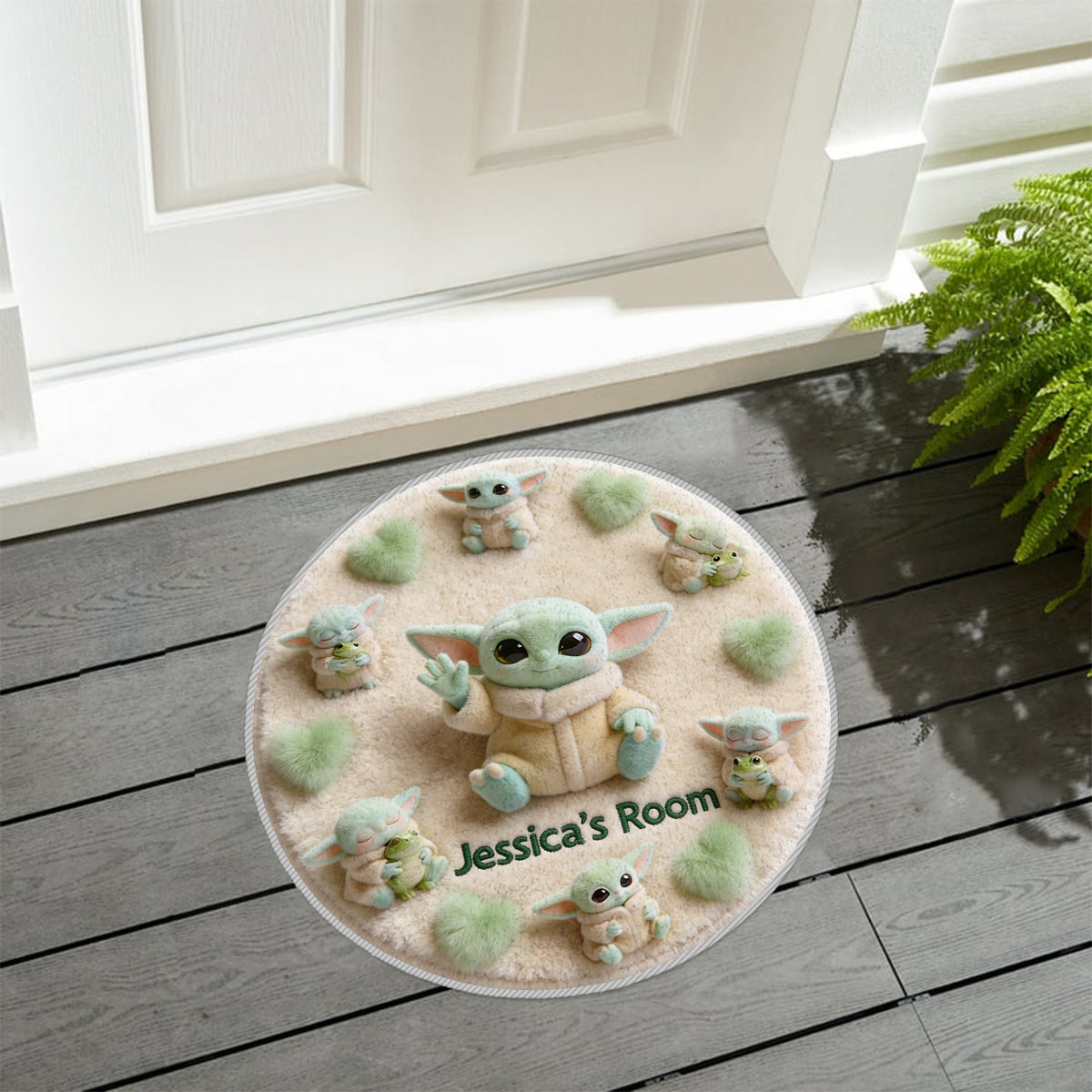 Cute Baby - Personalized The Force Non-Slip Tufted Rug