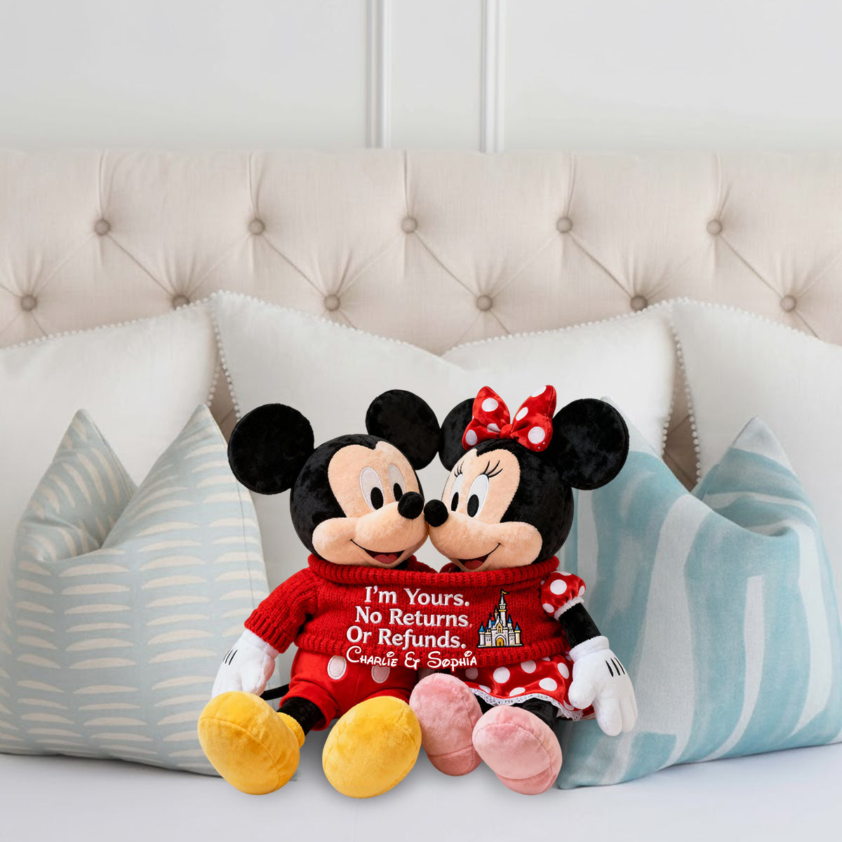 I'm Yours No Returns - Personalized Mouse Faux Fur Shaped Pillow