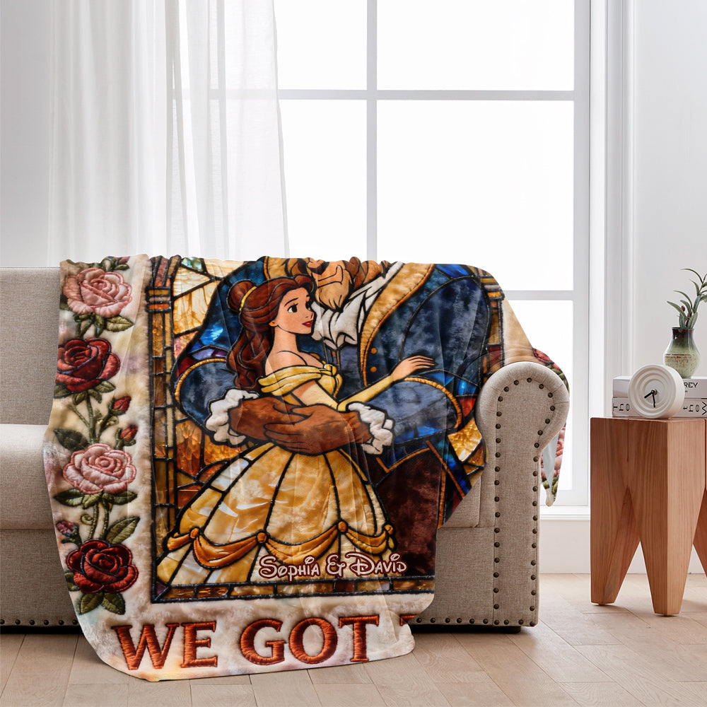 You & Me We Got This - Personalized Beauty And The Beast Blanket