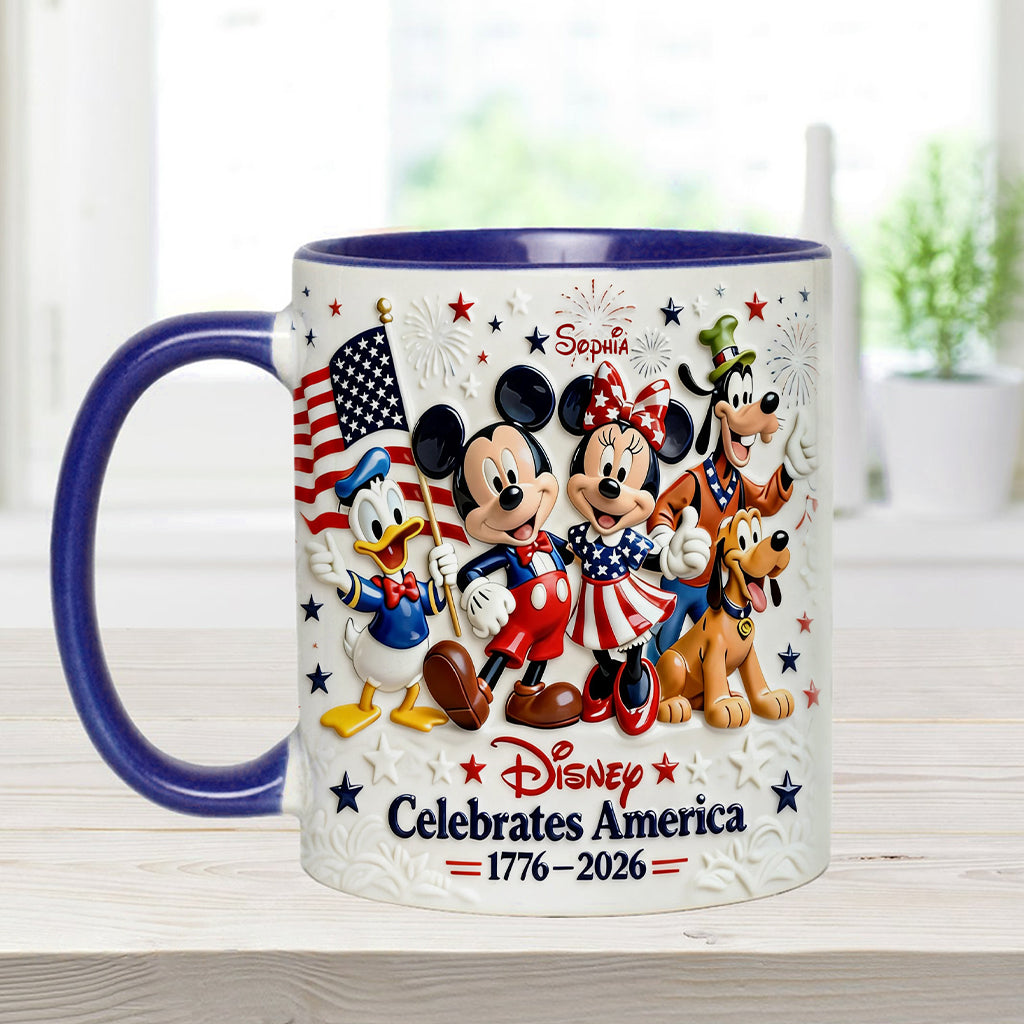 Celebrate USA’s 250th Anniversary - Personalized Mouse Accent Mug & Coaster