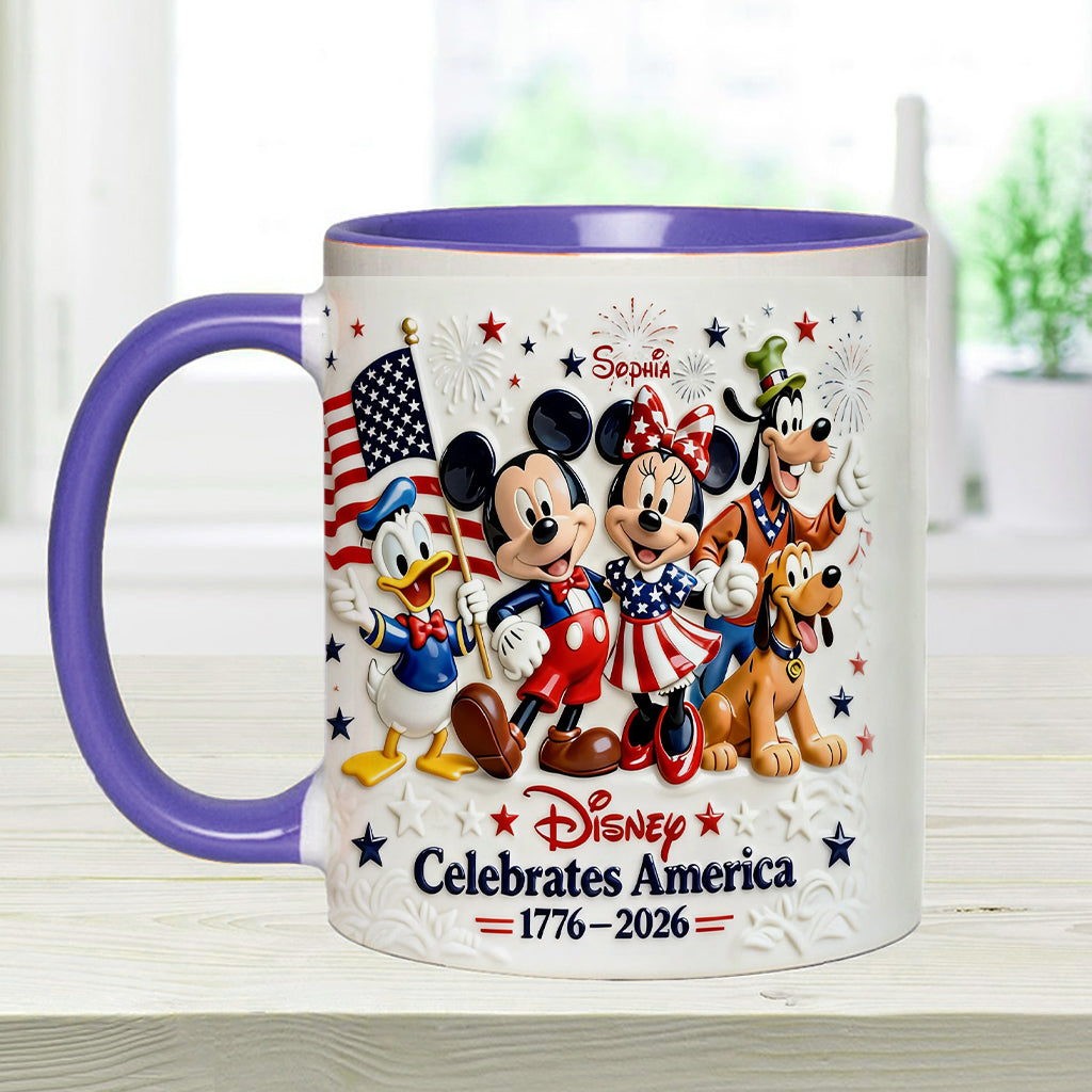 Celebrate USA’s 250th Anniversary - Personalized Mouse Accent Mug & Coaster