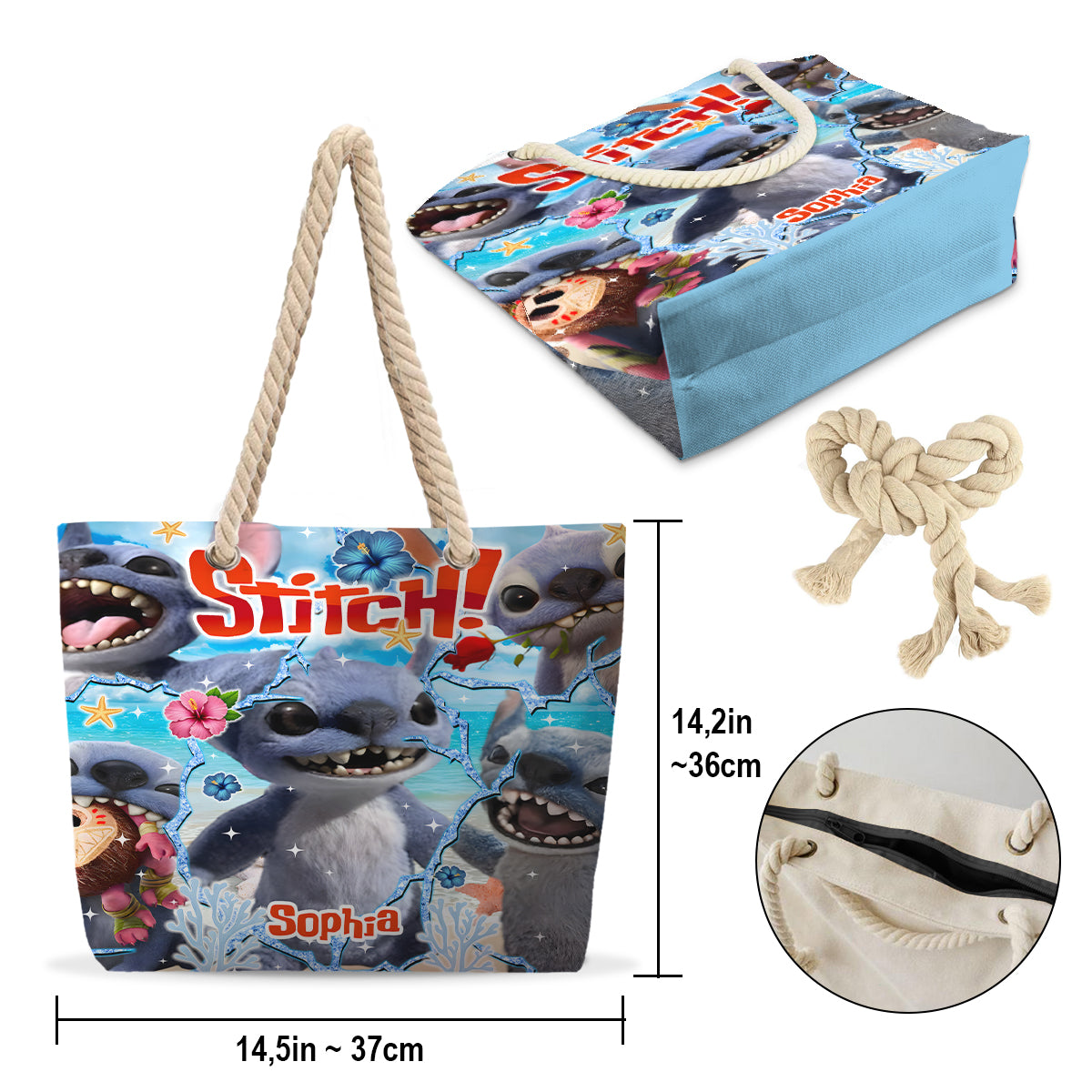 Ohana Means Family - Personalized Ohana Beach Bag