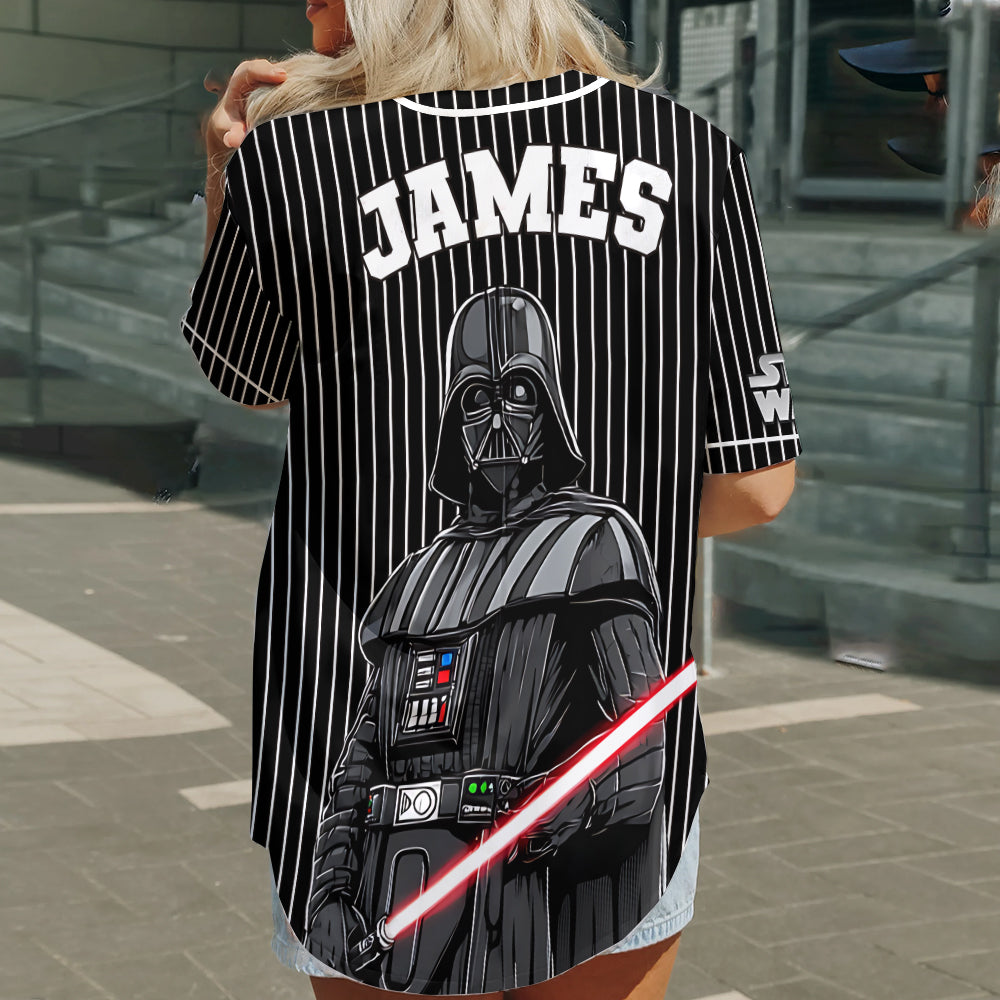 Dark Galactic Enforcer - Personalized The Force Baseball Jersey
