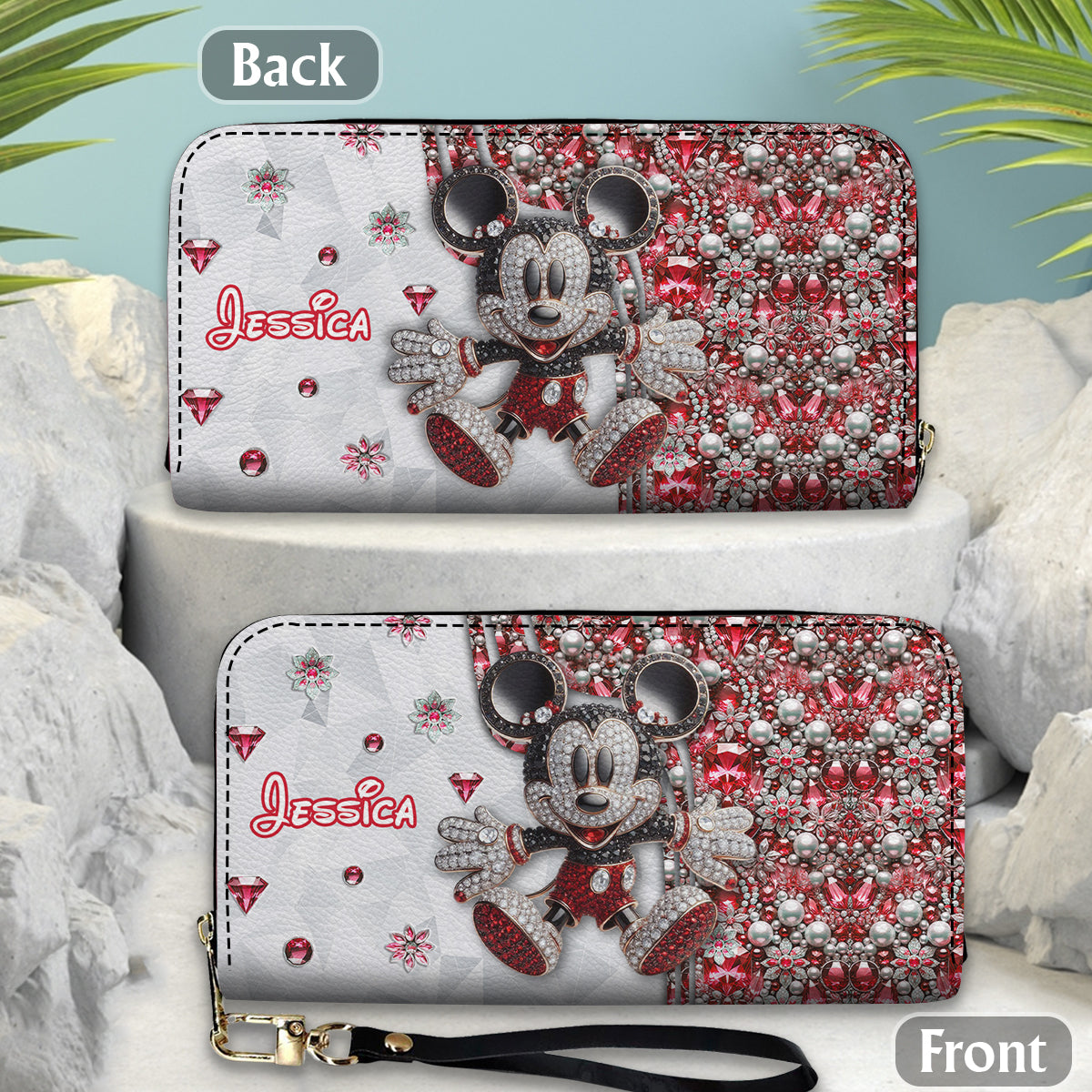 Magical Mouse - Personalized Mouse Leather Long Wallet