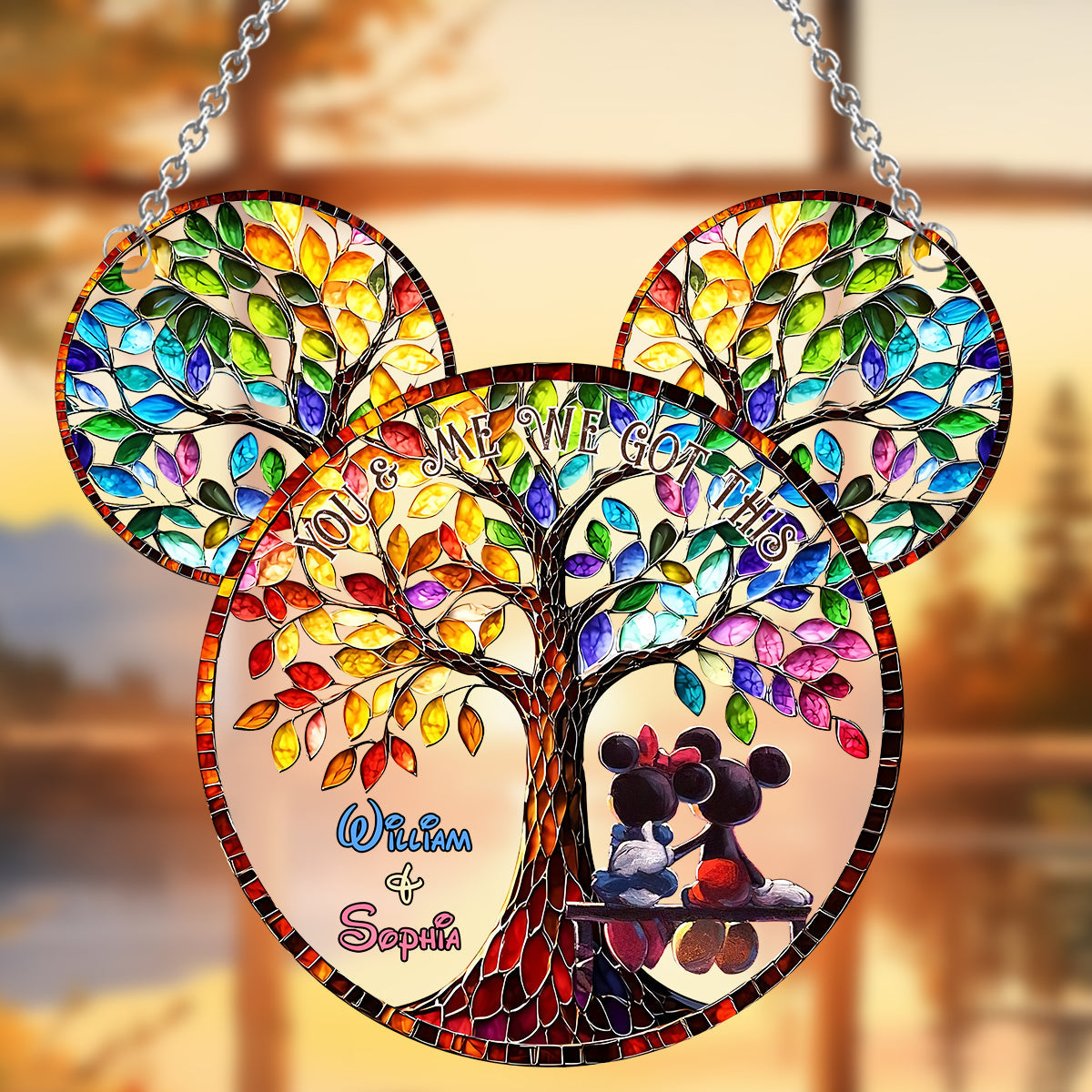 You And Me We Got This - Personalized Mouse Window Hanging Suncatcher Ornament