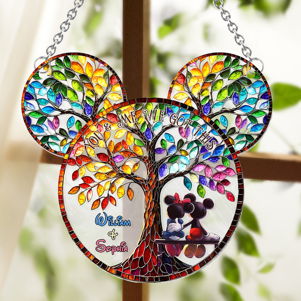 You And Me We Got This - Personalized Mouse Window Hanging Suncatcher Ornament