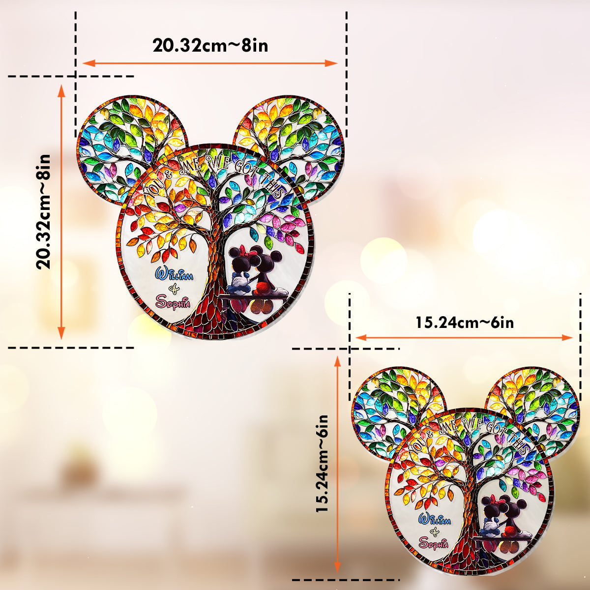 You And Me We Got This - Personalized Mouse Window Hanging Suncatcher Ornament
