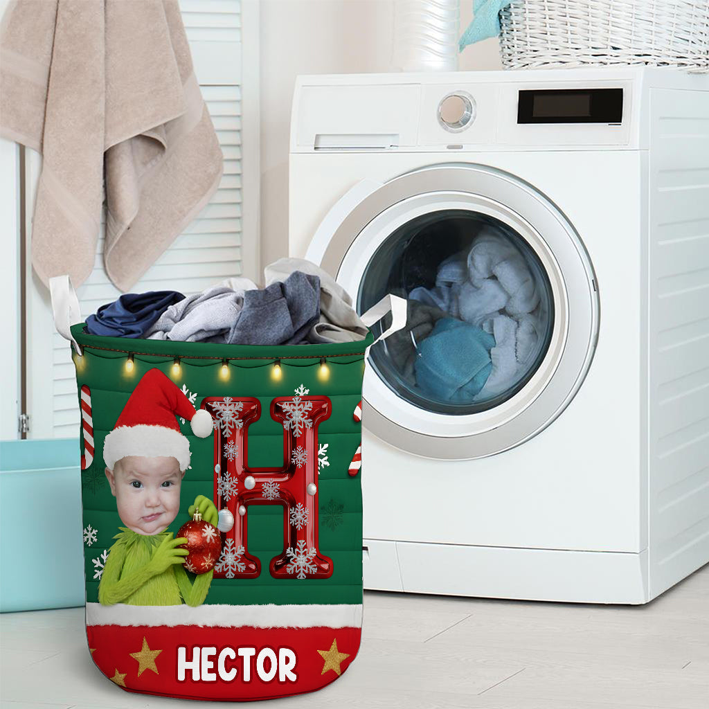Merry Grinchmas - Personalized Stole Christmas Storage Basket