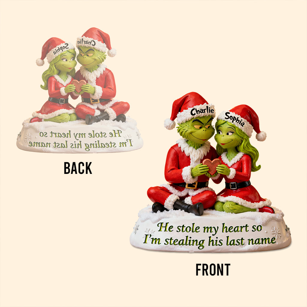 He Steal My Heart - Personalized Stole Christmas Custom Shaped Acrylic Plaque