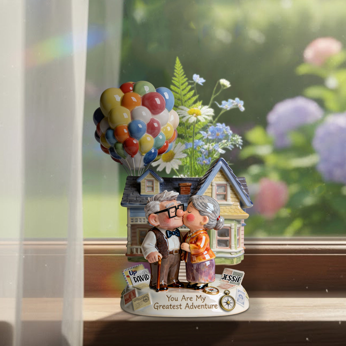 You Are My Greatest Adventure - Personalized Couple Custom Shape Acrylic Flower Vase