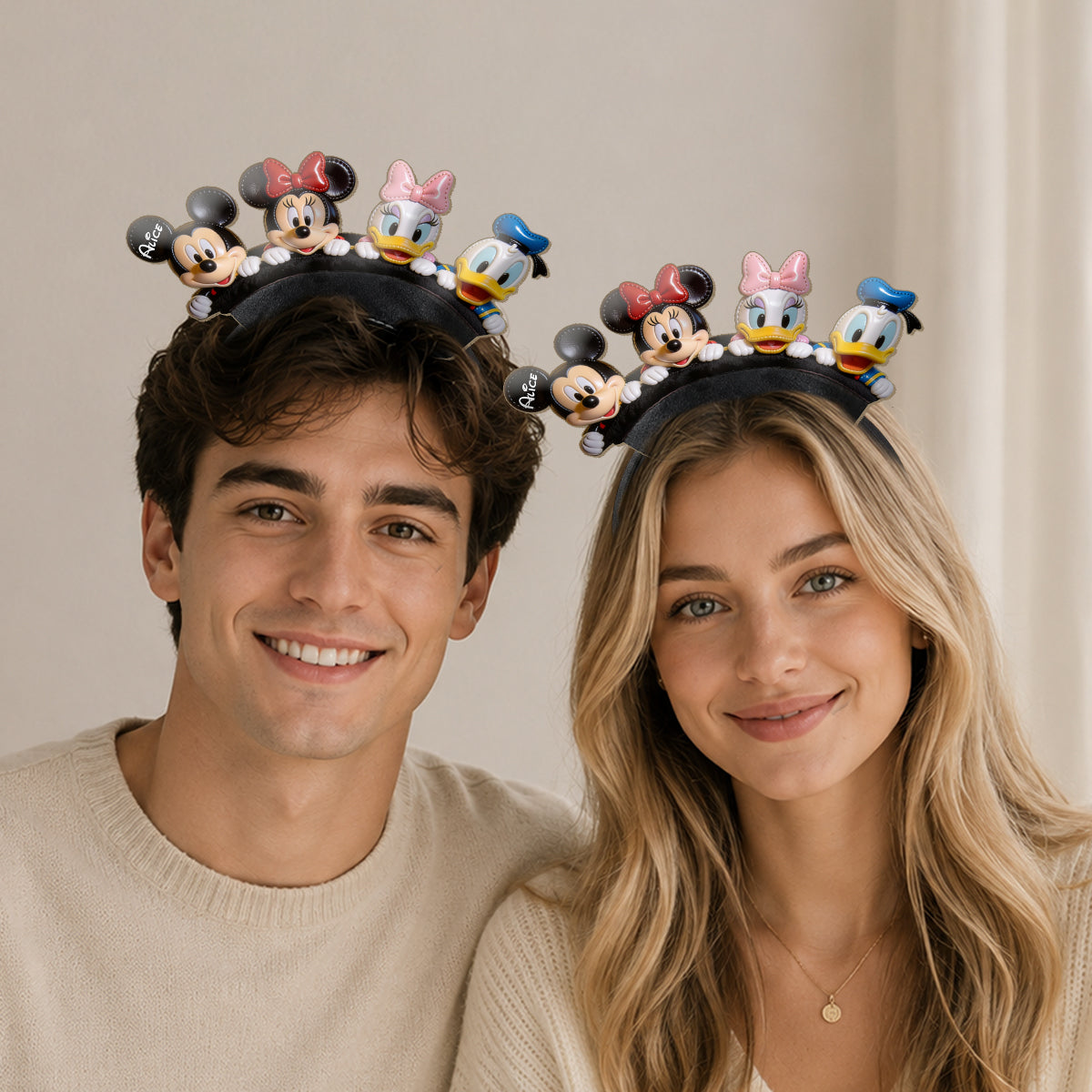 Funny Cartoon Mouse - Personalized Mouse Shaped Leather Headband