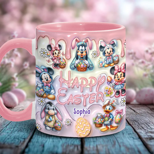 Happy Easter - Personalized Mouse Accent Mug