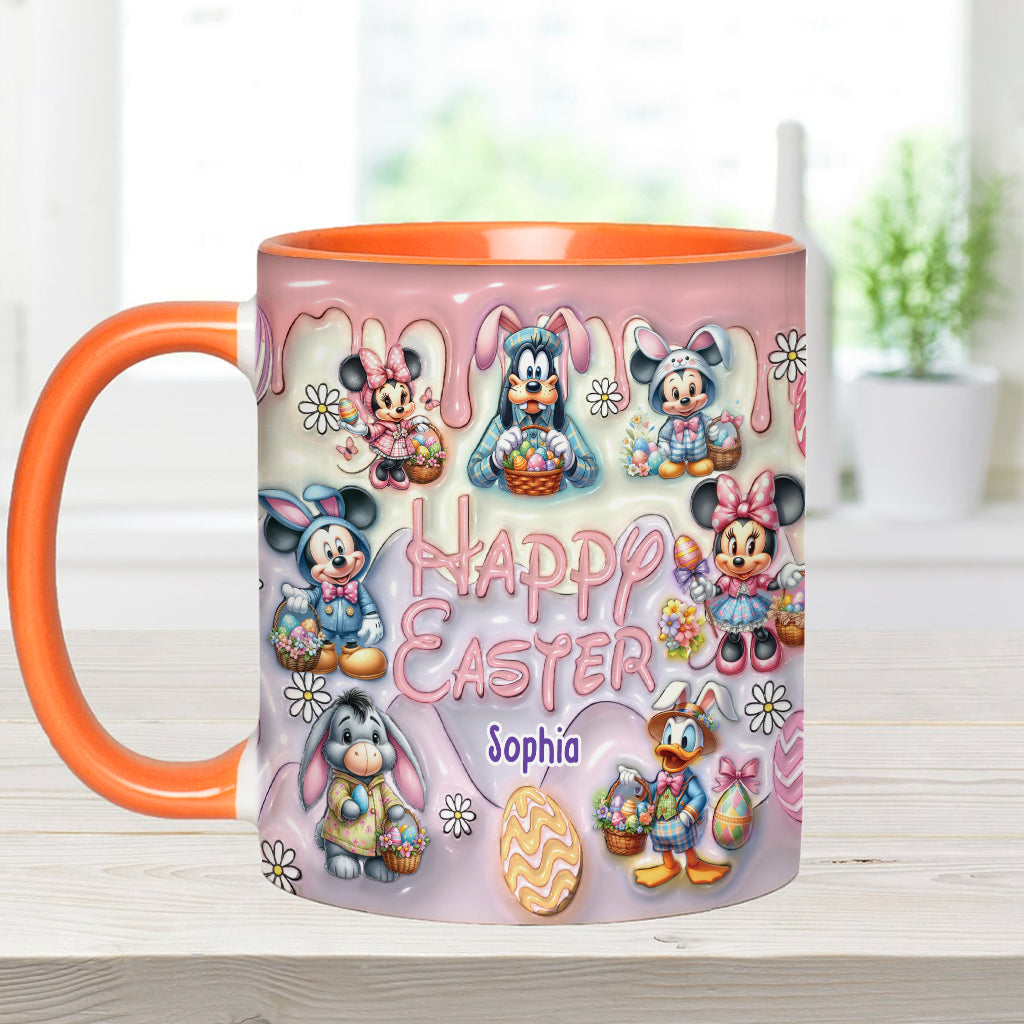 Happy Easter - Personalized Mouse Accent Mug