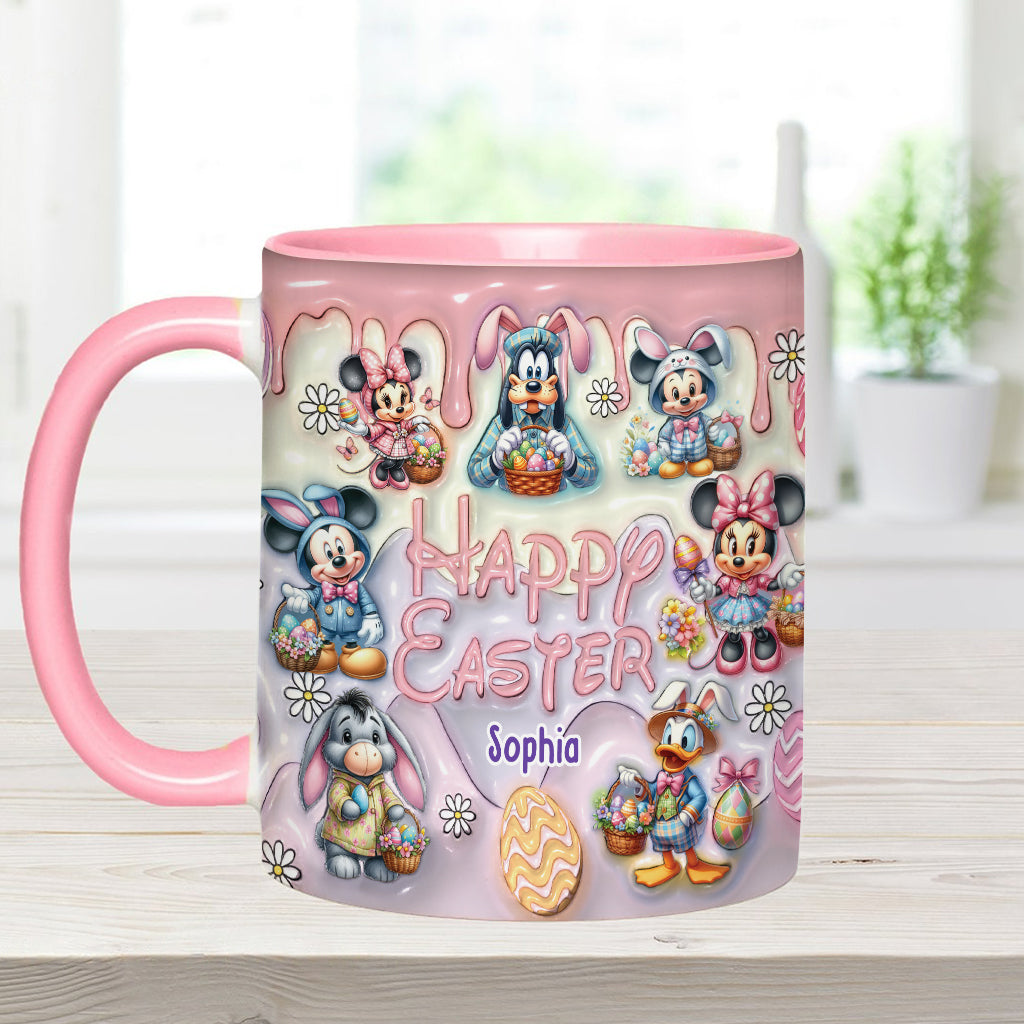 Happy Easter - Personalized Mouse Accent Mug