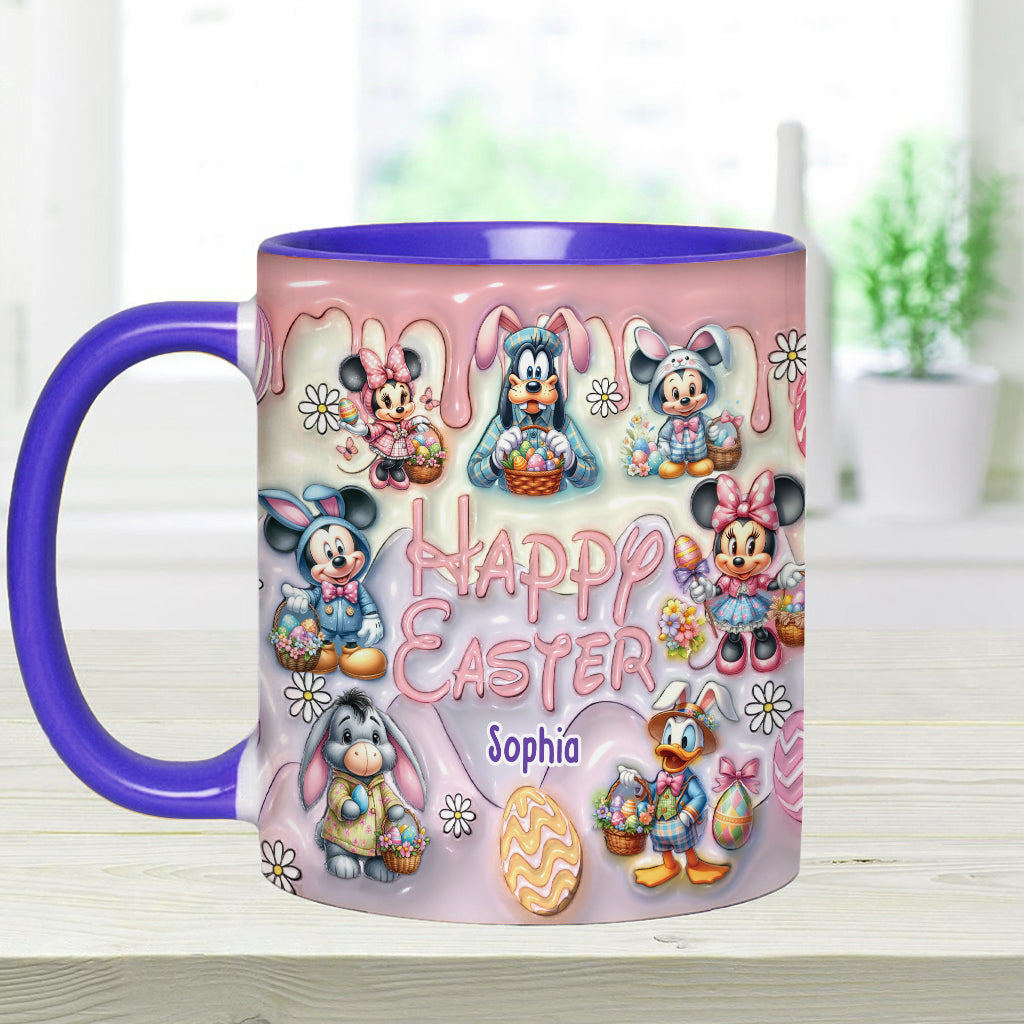 Happy Easter - Personalized Mouse Accent Mug