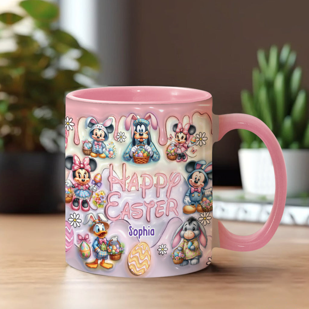 Happy Easter - Personalized Mouse Accent Mug