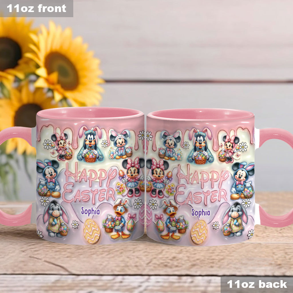 Happy Easter - Personalized Mouse Accent Mug