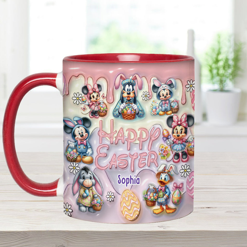 Happy Easter - Personalized Mouse Accent Mug