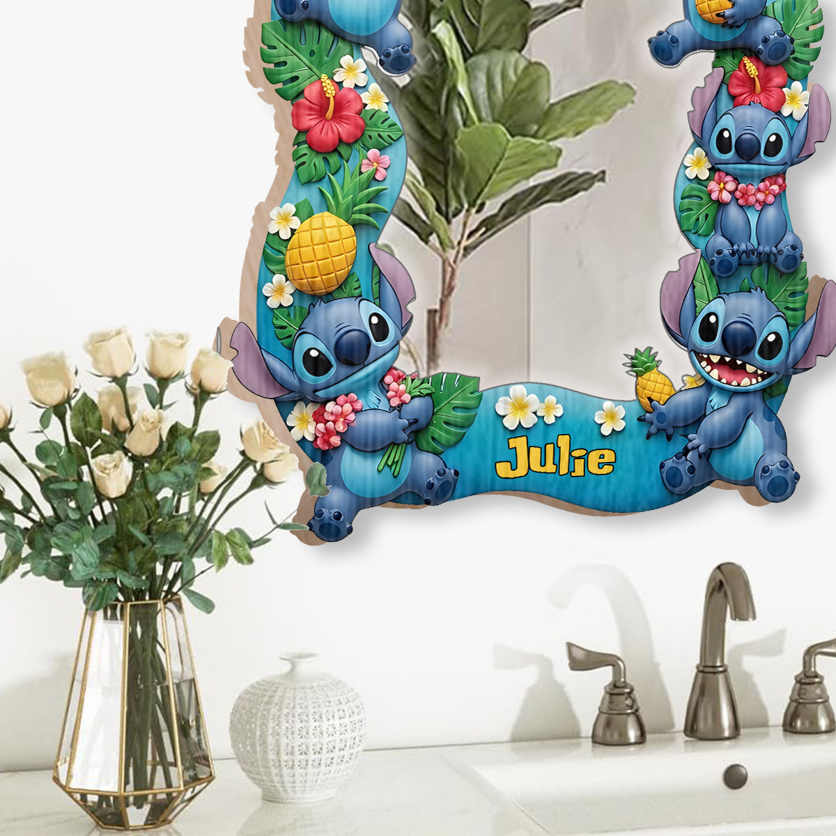 Ohana Means Family - Personalized Ohana Wall Hanging Mirror