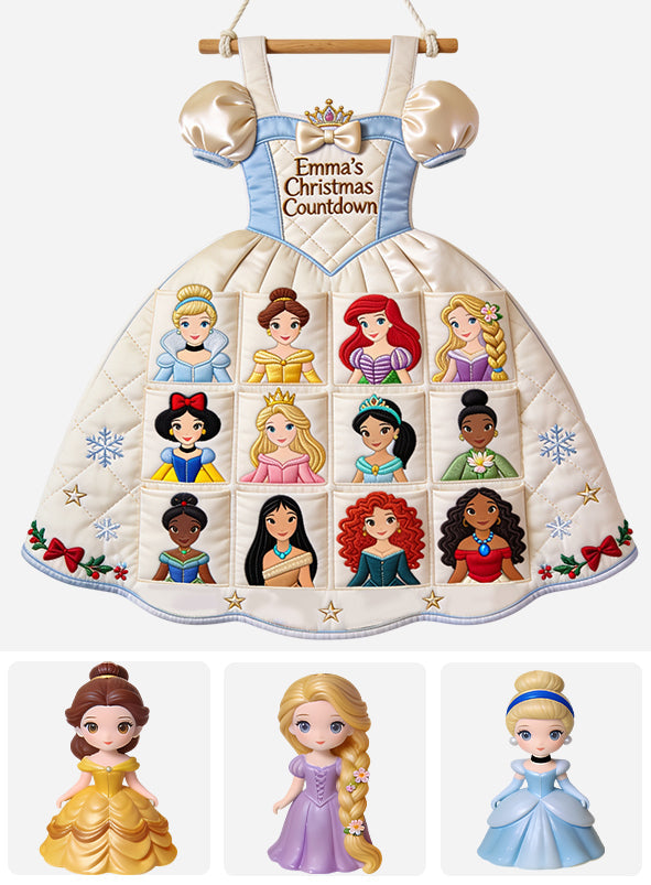 Princess Christmas Magic - Personalized Disney Princess Acrylic Ornament Advent Set