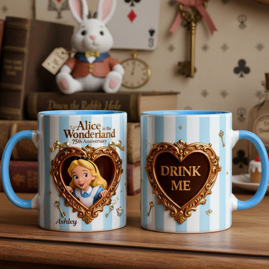 Wonder Gorl, Drink Me Mug - Personalized Mouse Accent Mug