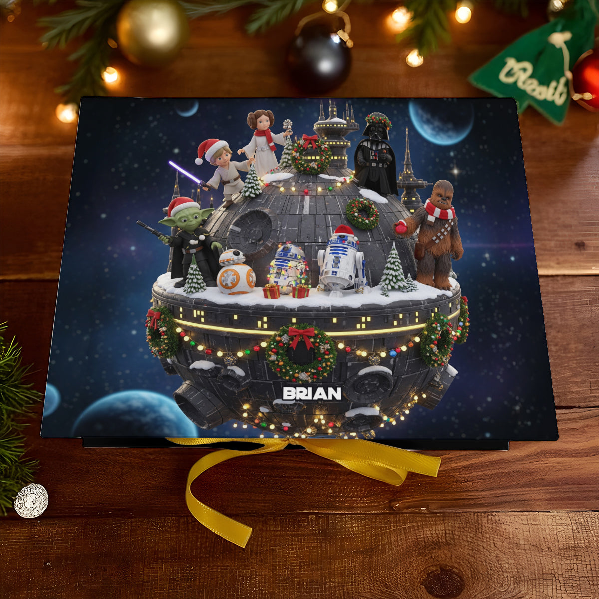 Merry Christmas - Personalized The Force Folded Advent Calendar With Ornaments
