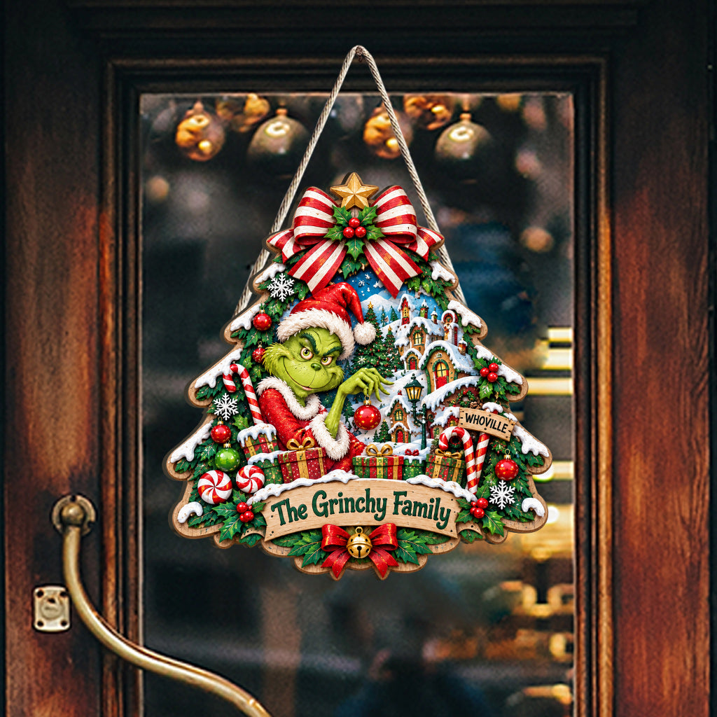 Welcome To Our Christmas House - Personalized Stole Christmas Custom Shaped Wood Sign