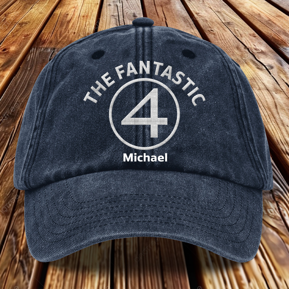 The Fantastic - Personalized Marvelous Universe Washed Denim Cap