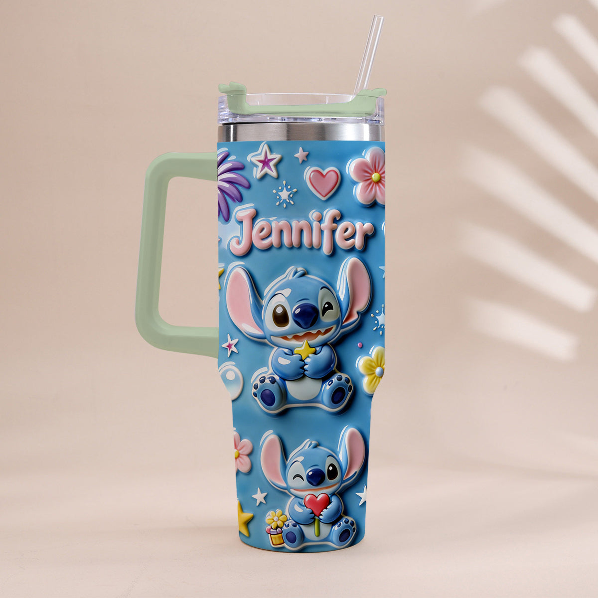 Ohana Means Family - Personalized Ohana Tumbler With Handle
