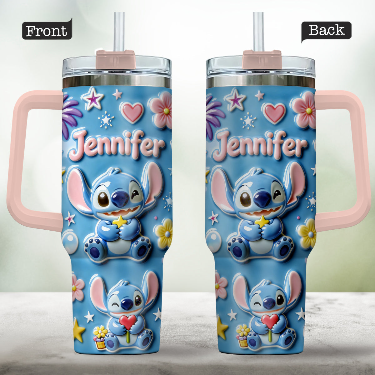 Ohana Means Family - Personalized Ohana Tumbler With Handle