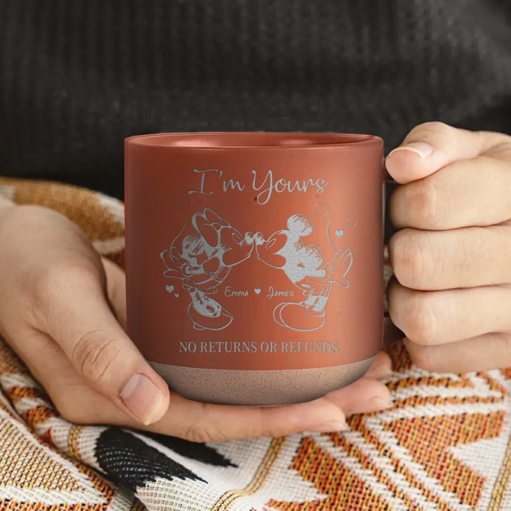 I'm Yours - Personalized Mouse Engraved Pottery Mug
